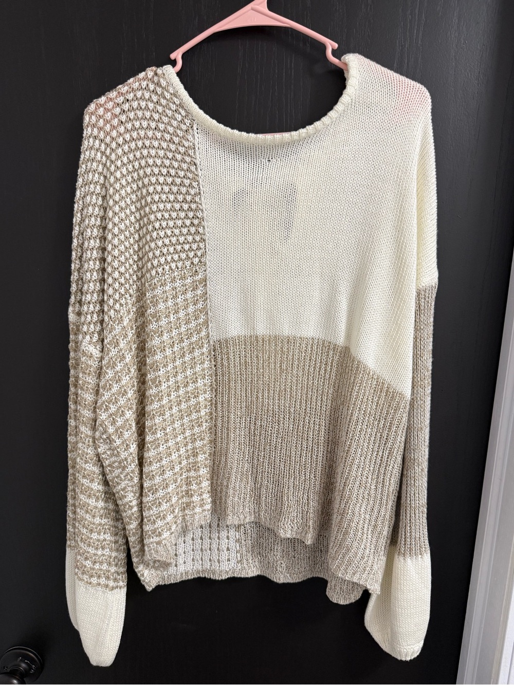 BUCKLE Blu Pepper Oversized Lightweight Color-block Sweater